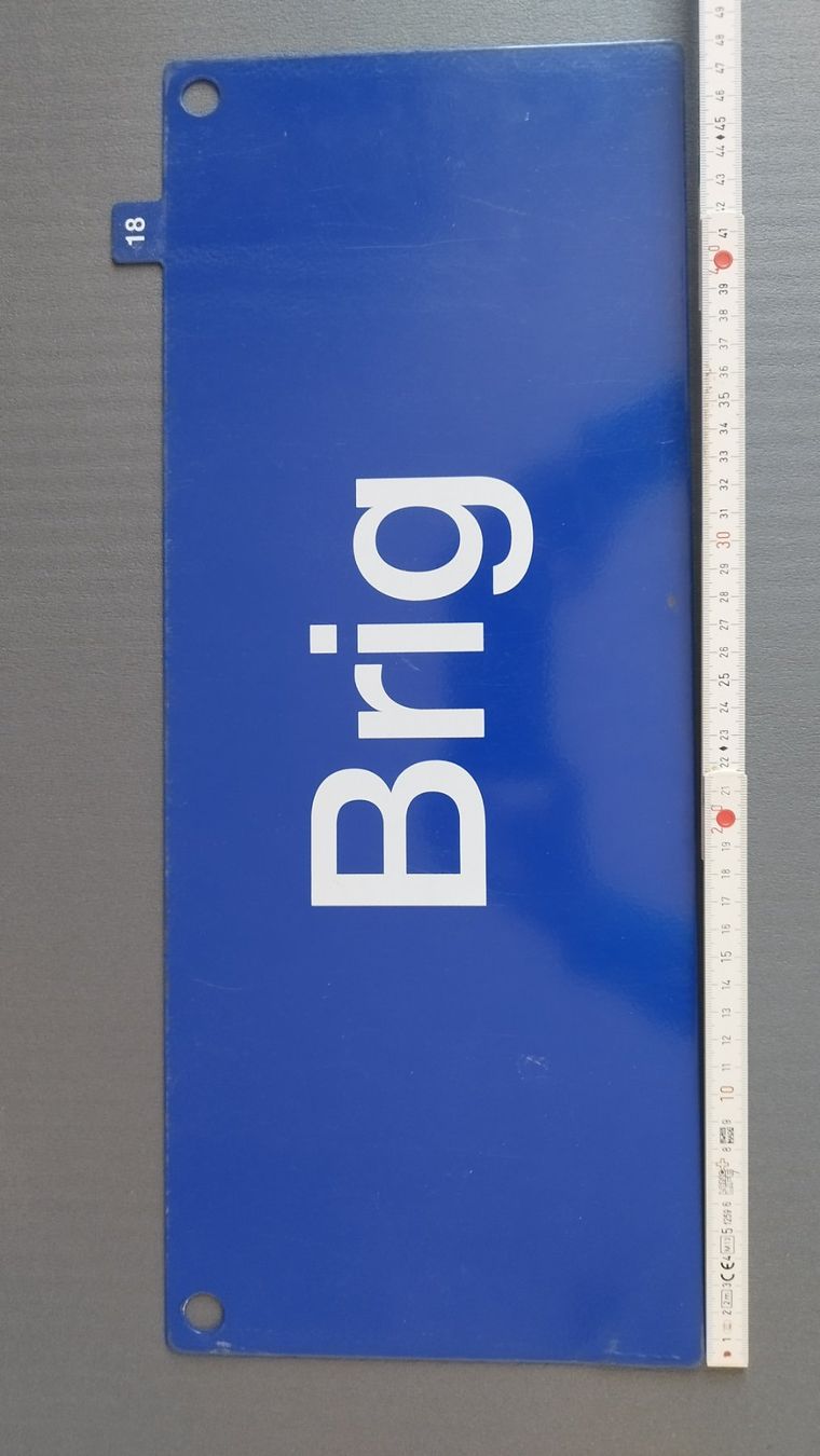 Schilder: Plaque SBB/CFF/FFS Brig/Sierre Siders – Gebraucht aus Essertines-sur-Rolle von Cavchoupi