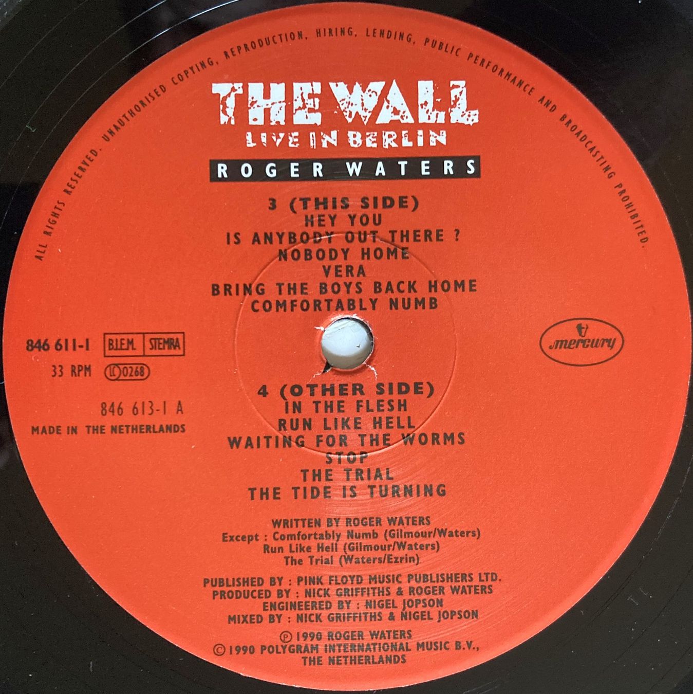 Schallplatten: PINK FLOYD / ROGER WATERS - THE WALL LIVE IN BERLIN – Gebraucht aus Bottens von hotter-than-hell 5