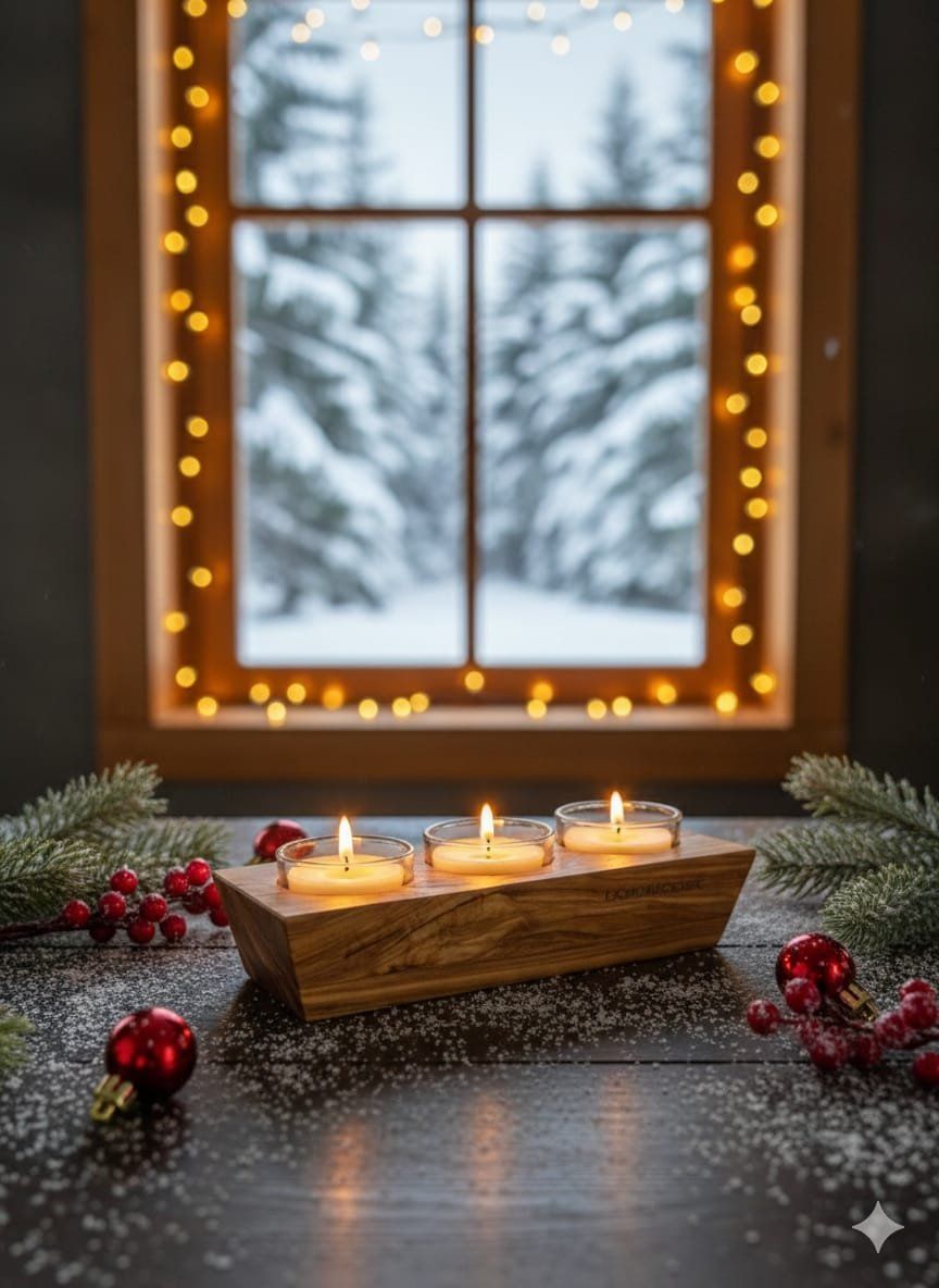 Kerzenständer: Teelichthalter Olivenholz, Eiche, Nussbaum, Unikate – Neu (gemäss Beschreibung) aus St. Gallenkappel von mytimes 5