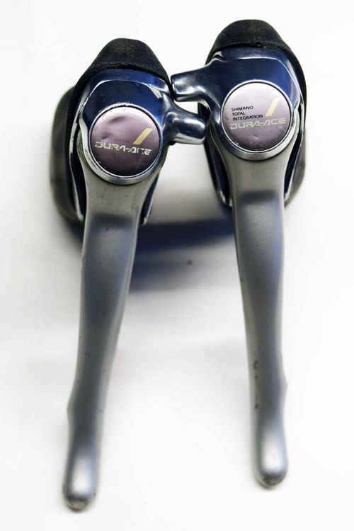 Leviers STI Shimano Dura-Ace 7400 8 Vitesses – Double, Argent, Pour Vélo Course