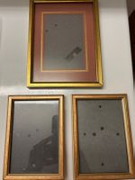 3er Set Vintage Bilderrahmen, goldfarben