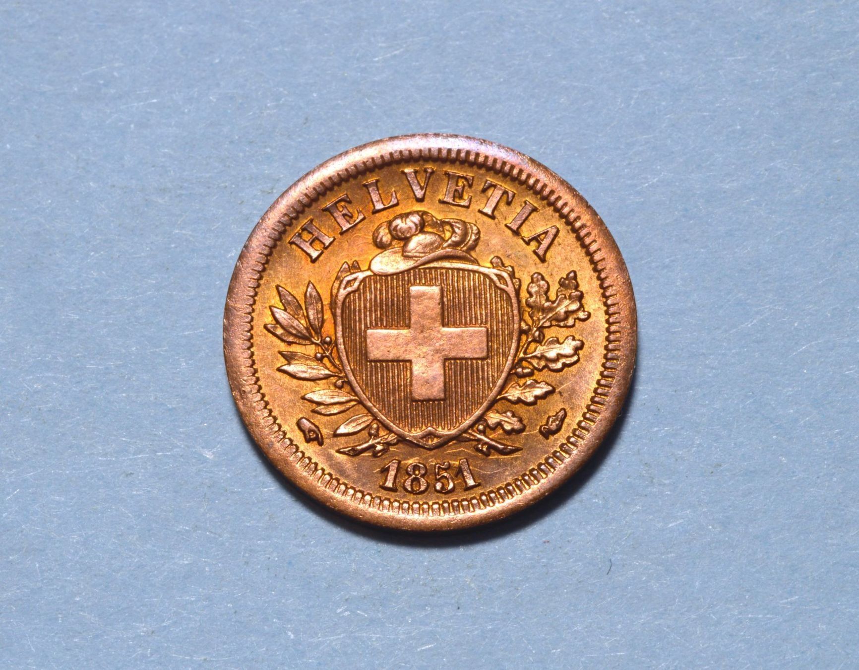 Tutti le monete: 1 Rappen 1851 – Usato da Oberglatt ZH venduto da dil_85sh