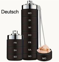 Metallischer Pillenorganizer, tragbarer 7-Tage-Vitamin