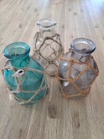 3 Maritime Vasen verziehrt mit Muscheln