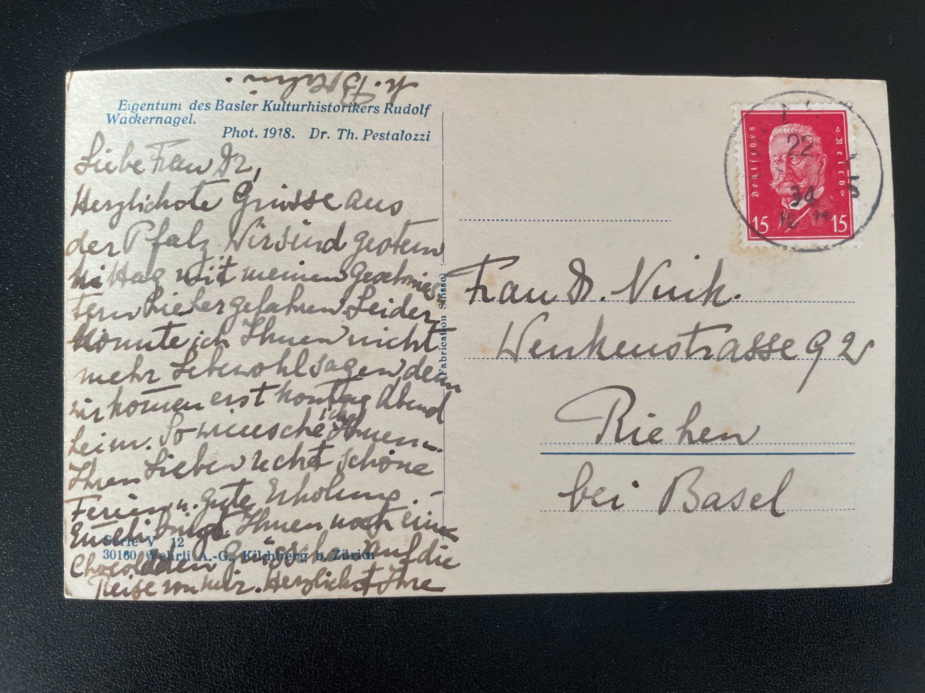 Cartoline postali: AK BS Basel, Oberer Wenkenhof bei Riehen – Usato da Thal venduto da Danny82 1