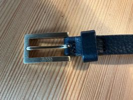 Schwarzer BOSS Gürtel aus Leder, NEU&UNGETRAGEN, 80cm