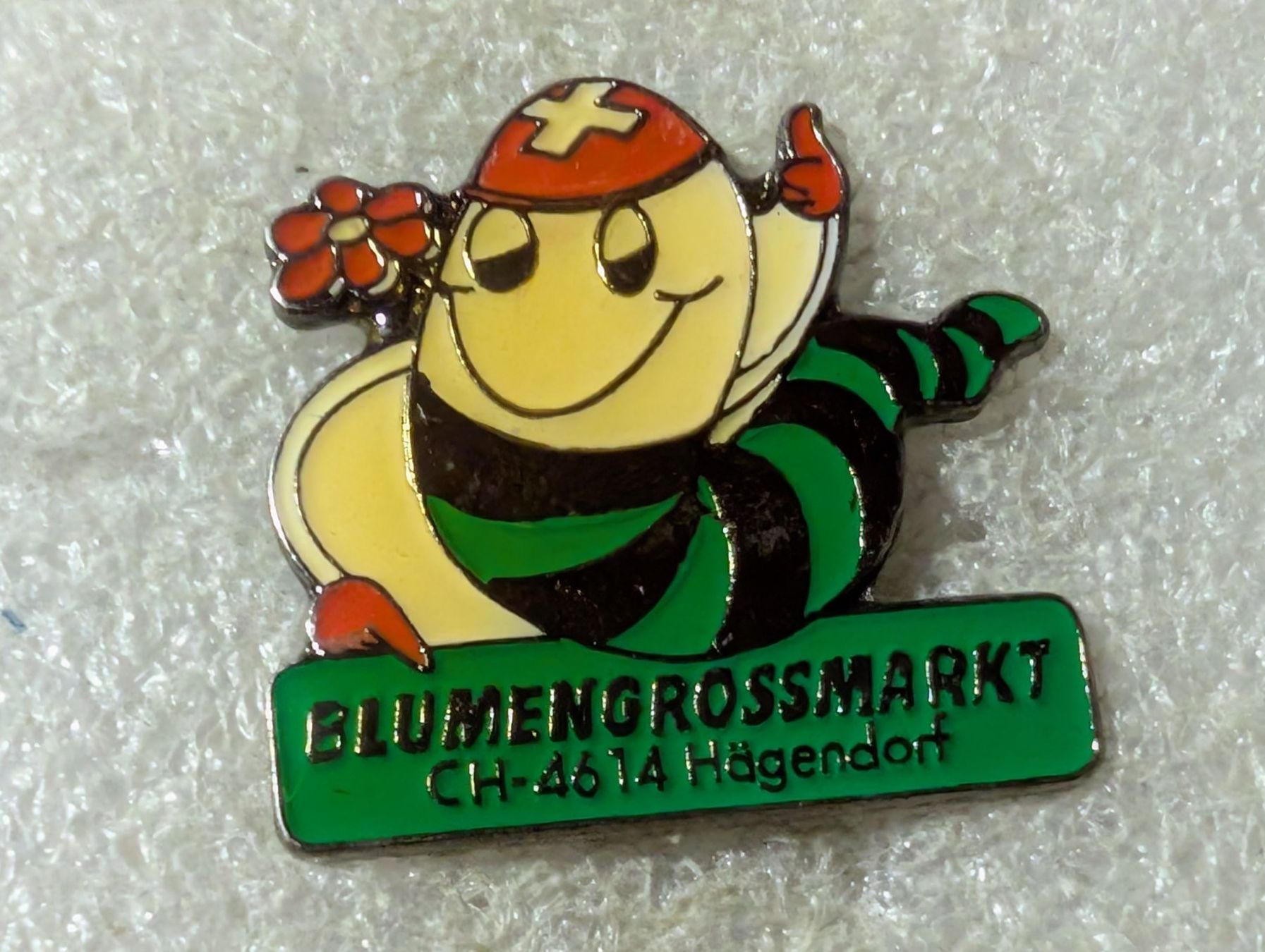 Plaketten & Abzeichen: Ansteckpin 112: Blumengrossmarkt Hägendorf – Gebraucht aus Oppligen von Pin-Fall-Shop