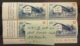 3642) B41.2.01, Abart im 4-Block defektes Fenster postfrisch