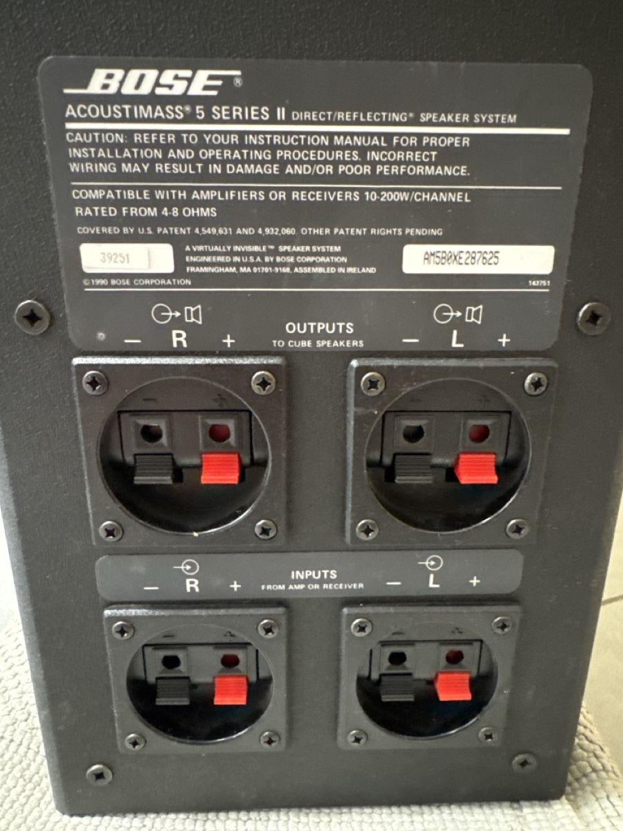 Bose Lautsprecher: Bose Acoustimass-5 Series II Speaker System Black – Neu (gemäss Beschreibung) aus Naters von vir_8t9z 2