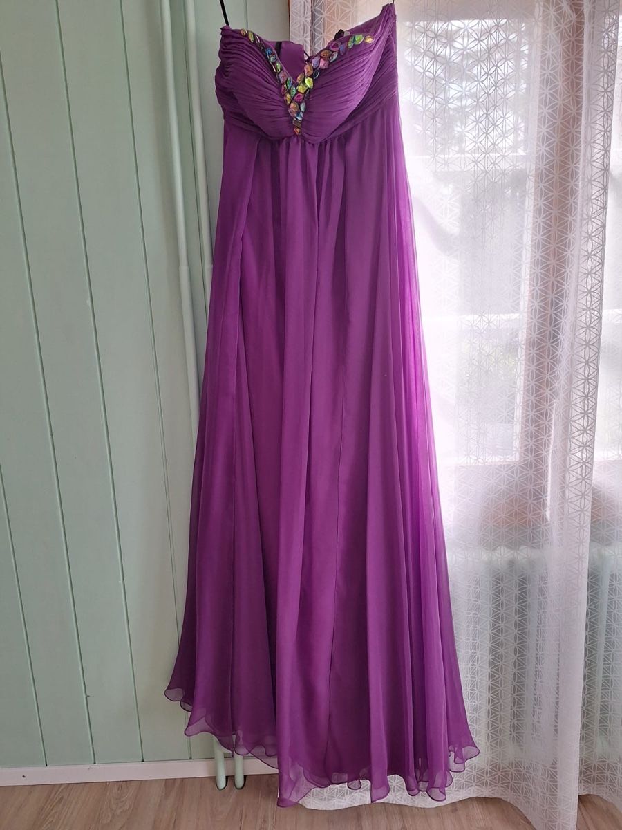 Vestiti: Ballkleid violett/lila mit Strasssteinen – Usato da Winterthur venduto da tin_c826