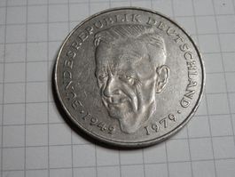 Deutschland 2 Mark, 1989 Kurt Schumacher, 30 Jahre