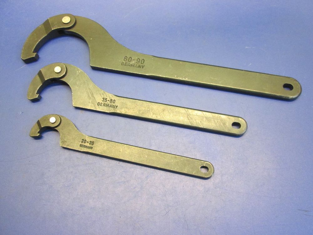 MUNTE Hakenschlüssel 210mm - Verstellbarer Mutternschlüssel Für 32-76mm