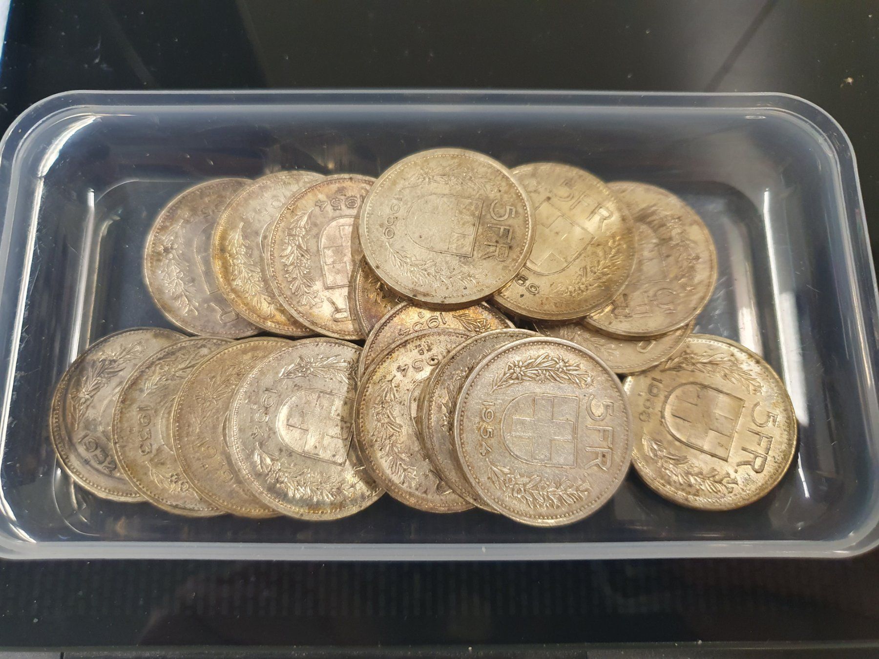 Lot mit 17 Stück 5 Franken Fr silber zw. 1932 - 1969 ab 1.- (D'occasion ...