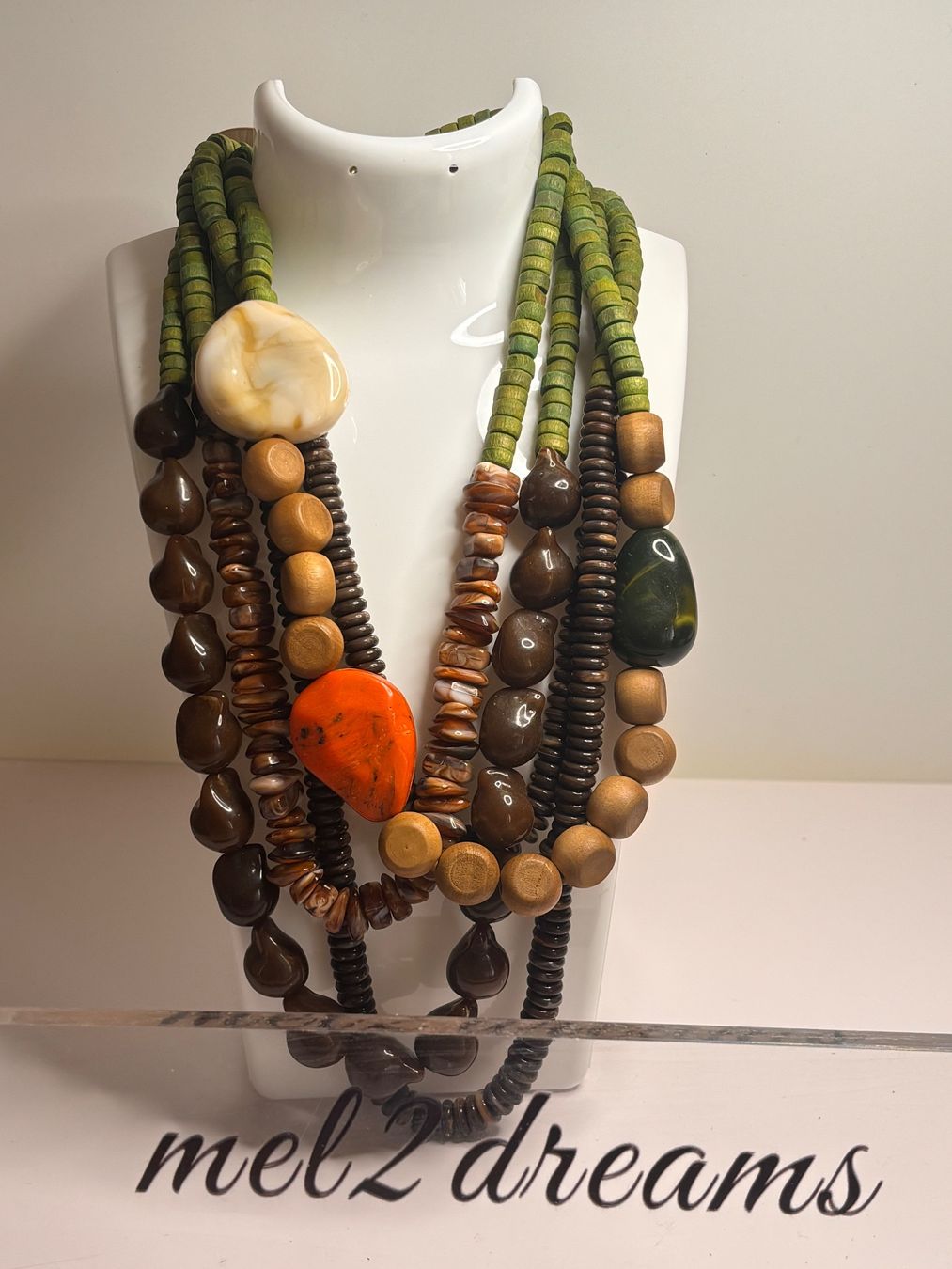 Catenine: Collier original vert et brun ✨ – Nuovo (secondo la descrizione) da Lausanne venduto da mel2dreams 1