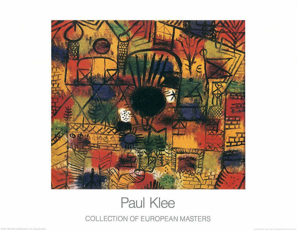 Grafica & Litografie: Paul Klee "Komposition mit schwarzem Brennpunkt" KUNSTDRUCK – Usato da Nennigkofen venduto da Schamane75