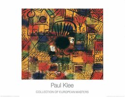 Paul Klee "Komposition mit schwarzem Brennpunkt" KUNSTDRUCK