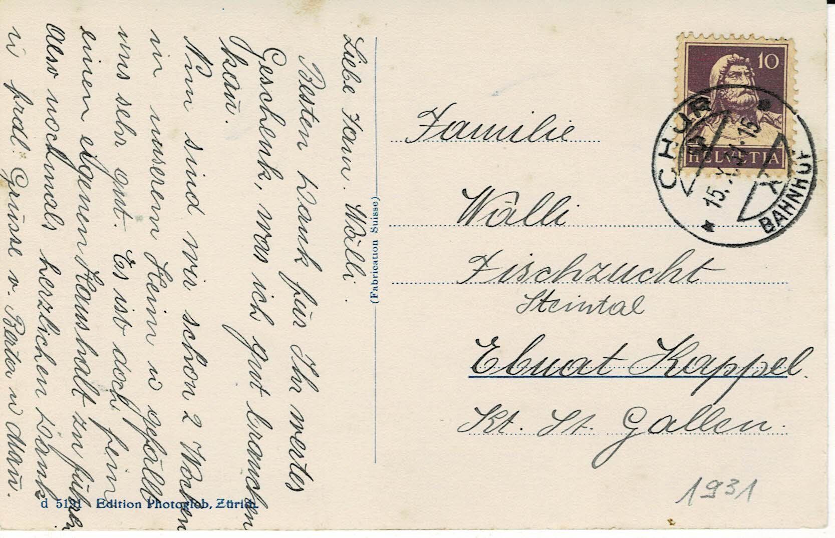 Cartoline postali: CHUR mit Postauto GR gel. 1931! – Usato da Hergiswil NW venduto da Kartenfrau 1