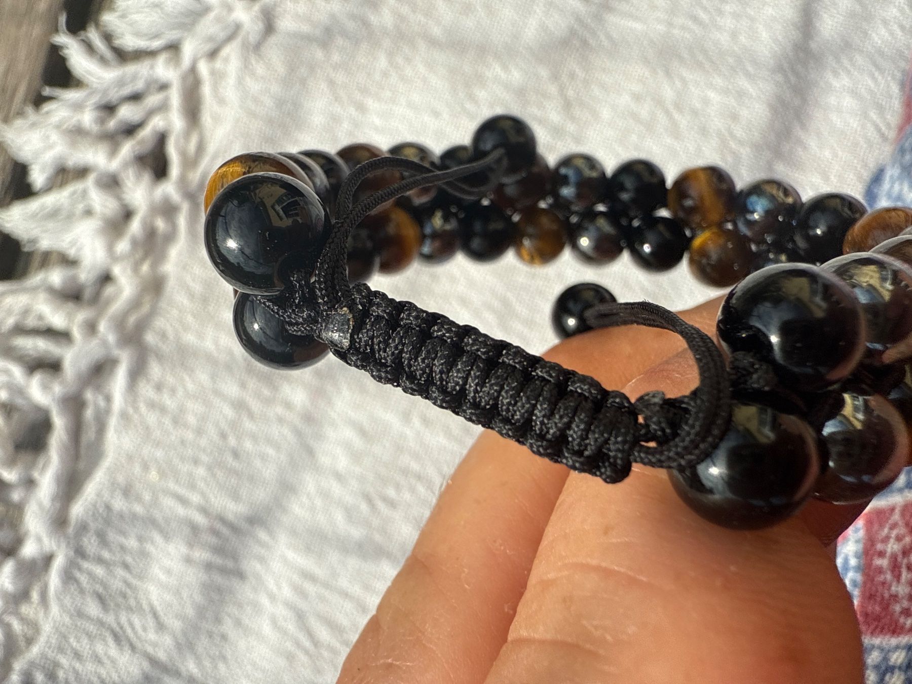 Bracciali & Braccialetti: Handmade Hematite, Tiger Eye & Obsidian Stone Bracelet – Nuovo (secondo la descrizione) da Wald ZH venduto da Carloiten 3