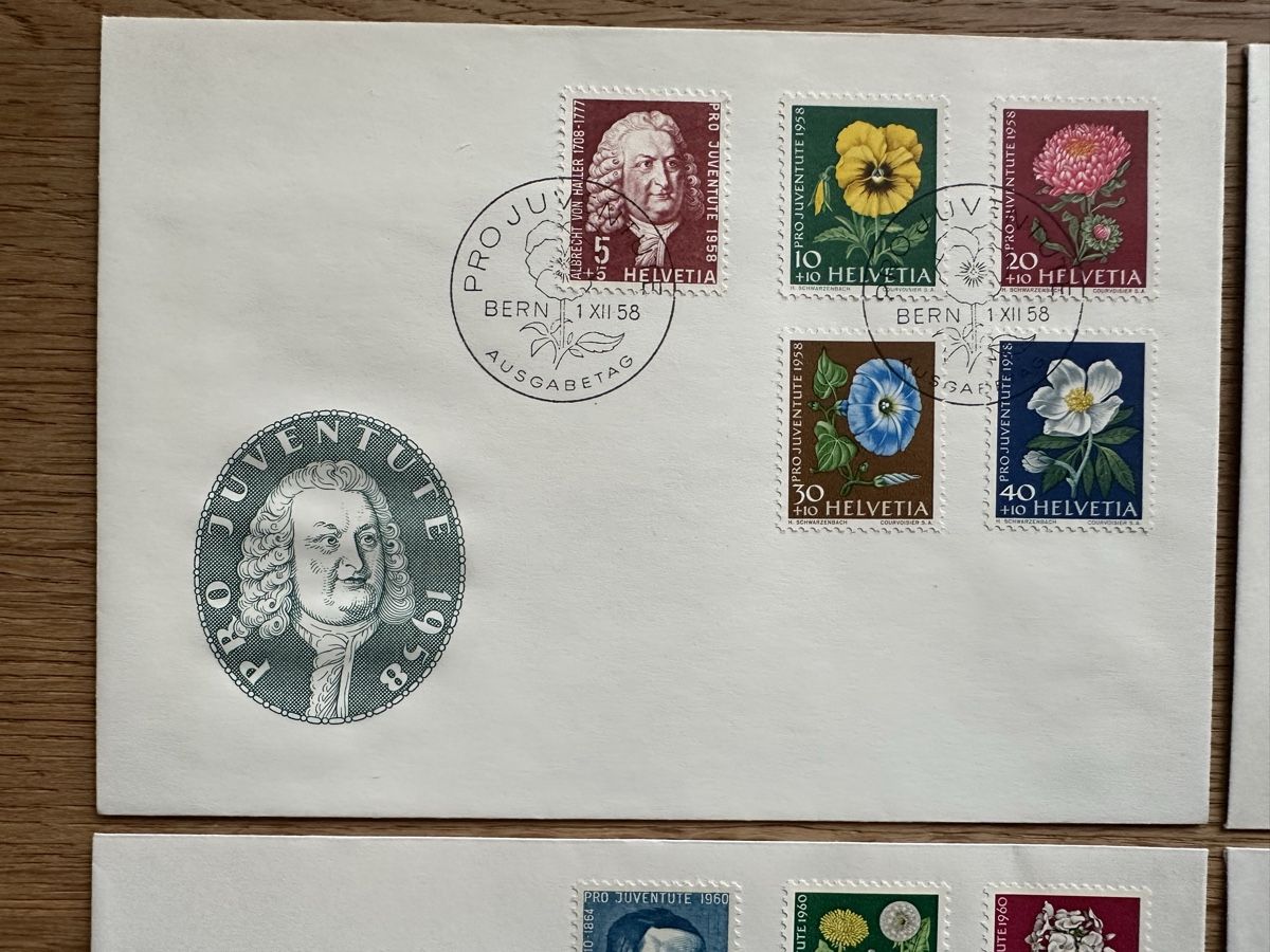 Alle Briefmarken: Schweiz - FDC Pro Juventute 1958-1961 – Gebraucht aus Schmitten / FR von Samsara169 1