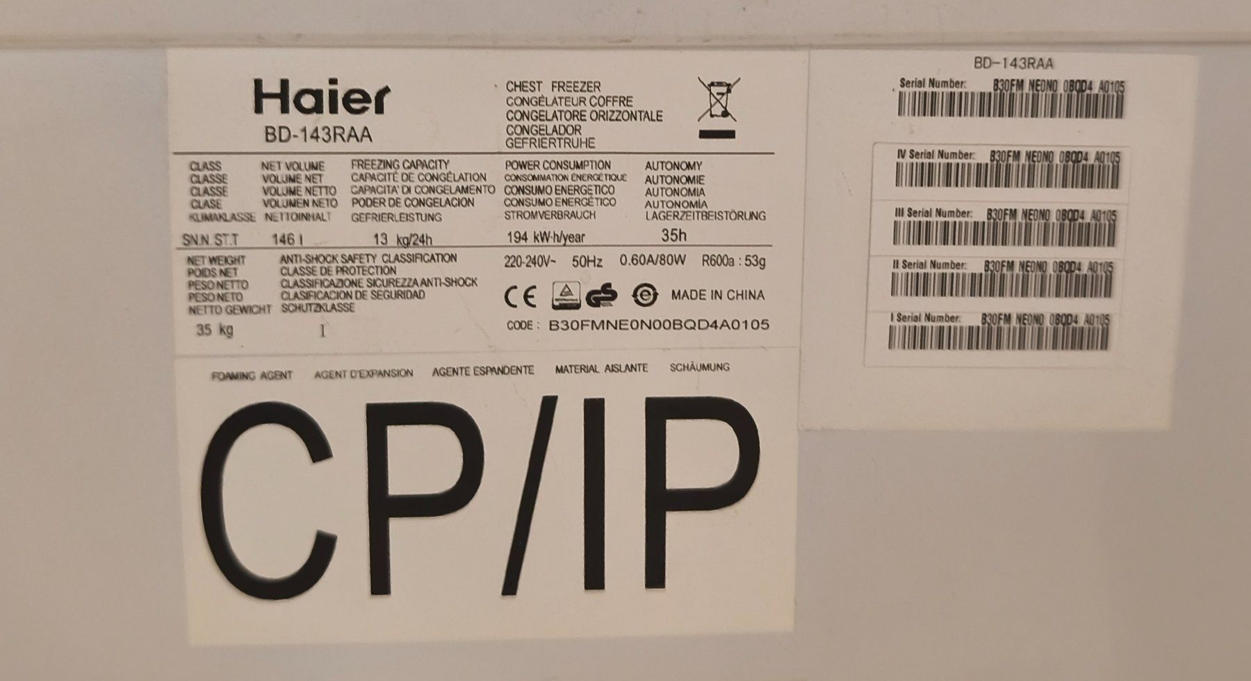 Haier Gefrierschrank: Congélateur Haier 146 L – Gebraucht aus Chamblon von mar_t8y7 1