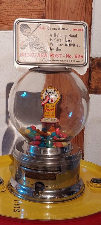 Mini Kaugummi-Automat rot gefüllt mit 40g Packung
