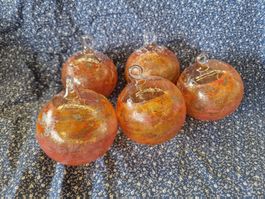 Mundgeblasene Christbaumkugeln 5 Stück