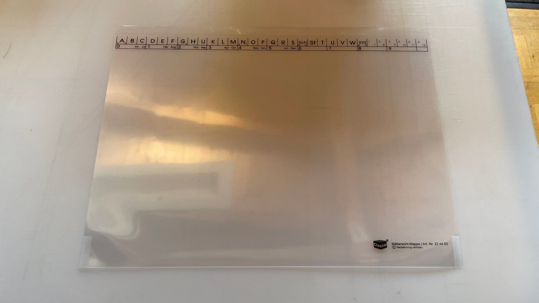 Valigie & Borse: Blättersichtmappe Sichtmappe Schlauchmappe A4 transparent – Nuovo e nell'imballaggio originale da Glattfelden venduto da cybermaxx 1