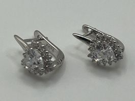 Boucles d'oreilles pierre goutte en argent 925
