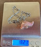 Halskette mit Delphin Anhänger aus Stein gebraucht 925