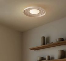 Lindby Lampe Waves LED Deckenleuchte beige