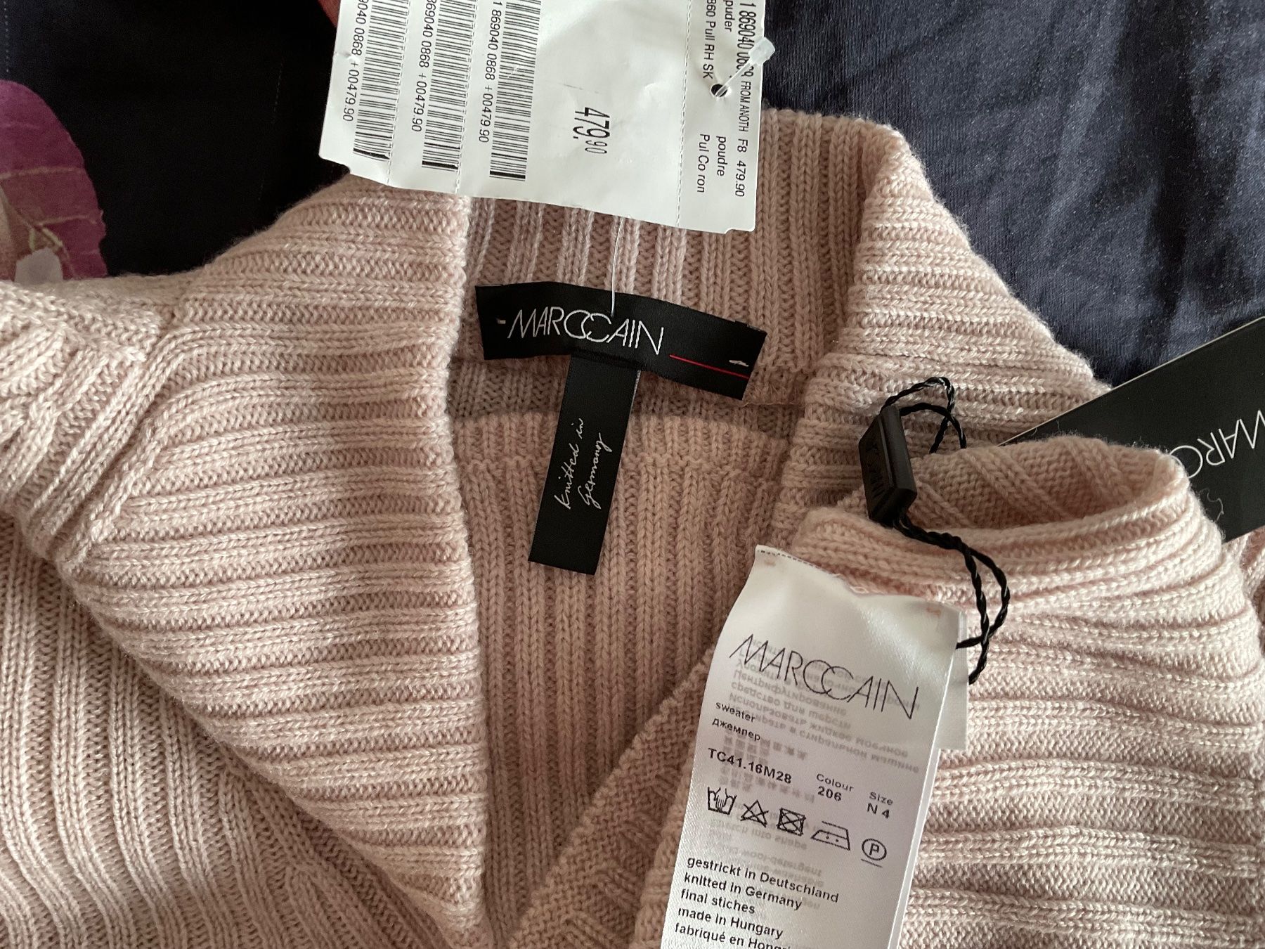 Marc Cain Maglioni & Felpe: Marc Cain feine Wolle Pullover Gr 40 Puder NEU NP 480 – Nuovo e nell'imballaggio originale da Urdorf venduto da alda02 5