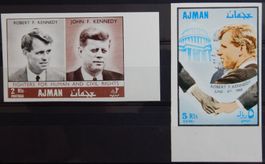 AJMAN Kat. 299-300 ** 1968 Kennedy