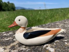 KERAMIK  ENTE  SCHÄLCHEN  SCHMUCKSCHÄLCHEN RINGABLAGE