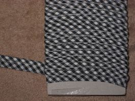 Paspelband BW schwarz / weiss kariert