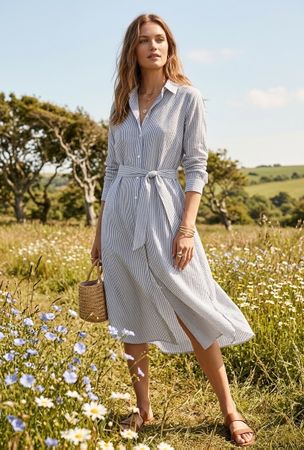 Blusenkleid / Maxikleid von ESPRIT Gr.38 100% Cotton wie neu