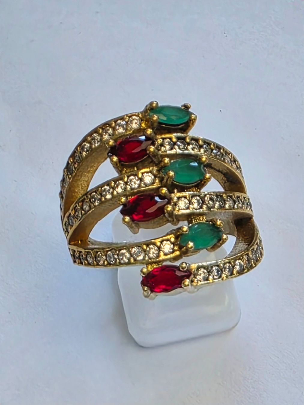 Ringe: Ring mit Granat und Smaragd Steinen 56 – Neu (gemäss Beschreibung) aus Zürich von benedikt12 7