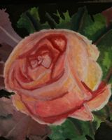 Romantische Rose Gemälde, Acrylgemälde, Rosenmotiv, Kunst 49