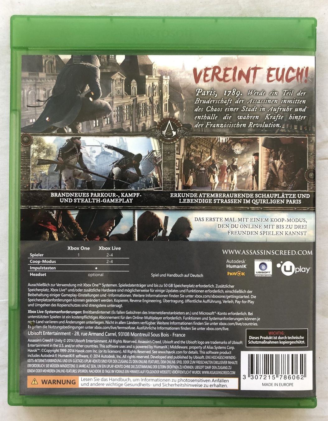 Giochi: XBOX ONE - Assassin's Creed Unity – Usato da Schaffhausen venduto da durruti 2