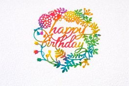 Neue Stanzschablone Geburtstag/ Blumenkranz Happy Birthday
