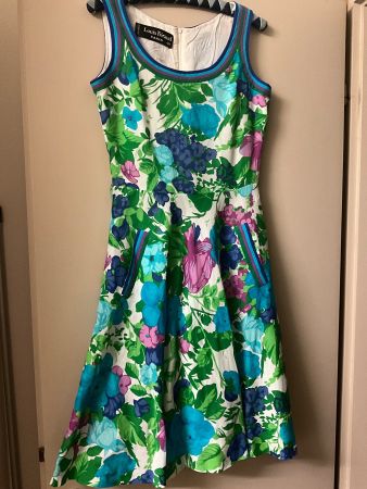 Vintage Kleid Louis Feraud Blumenmuster Grösse 36