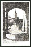 Unterägeri, Partie im Oberdorf, Künstlerkarte datiert 1925
