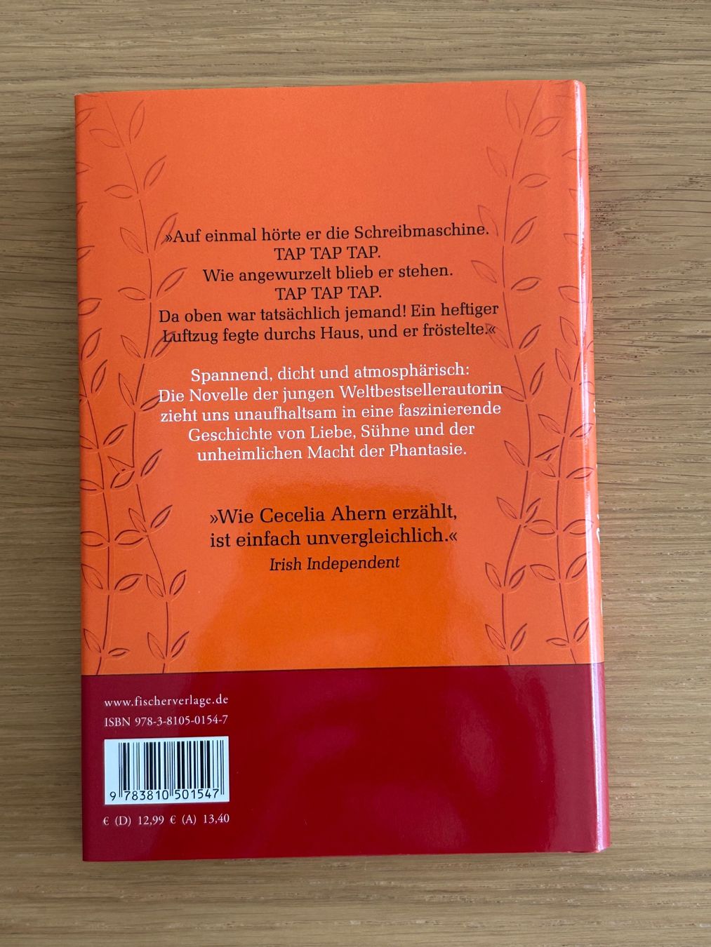 Bücher: Novelle: Der Ghostwriter, Cecelia Ahern – Gebraucht aus Olten von michaimh 1