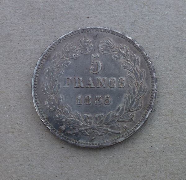Toutes les monnaies: Frankreich ++ 5.- Francs 1835 B – D'occasion à Walkringen par Casablanca777 1