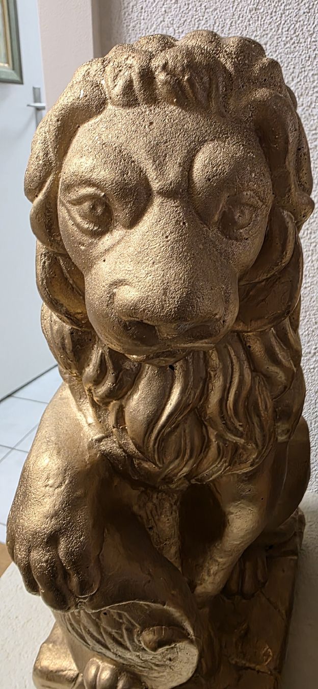 Sculture & Statue: 2 goldene Deko Löwen, Statuen – Usato da Kaufdorf venduto da Nati-Nati 6