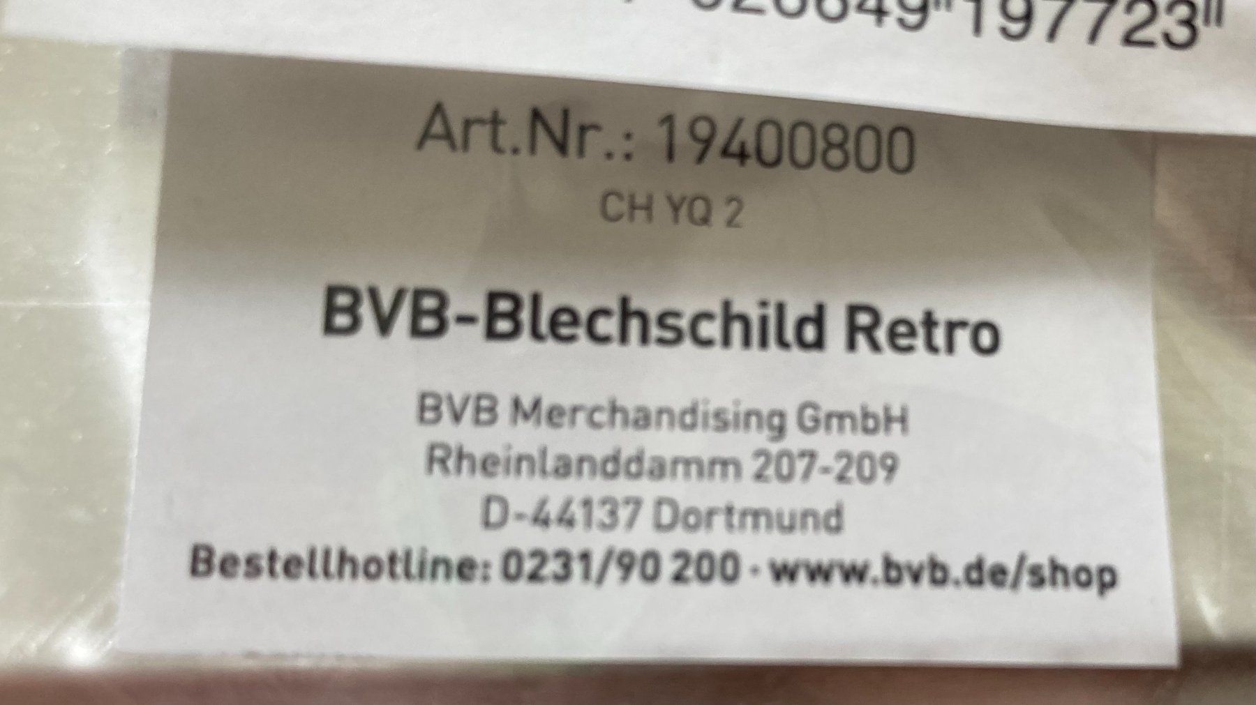 BVB Ecriteaux: BVB Blechschild Retro – Neuf avec emballage d'origine à Ostermundigen par palmen70 1