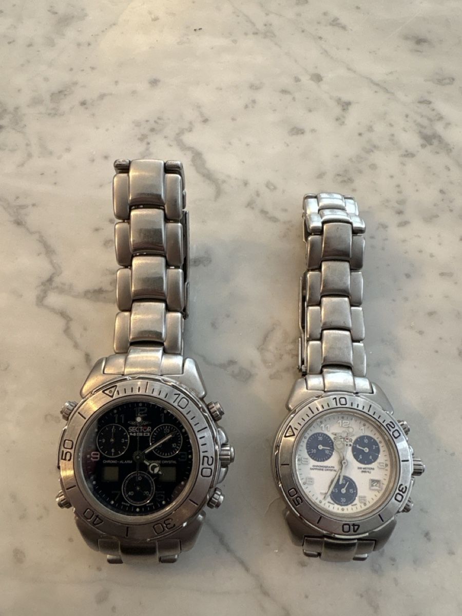 Sector Uhren: 2 Uhren Set Sector  Chronograph gebraucht – Gebraucht aus Brittnau von Bgorilla12