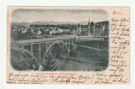 Alte AK Bern Kanton BE Kirchenfeldbrücke, Berner Alpen 1900