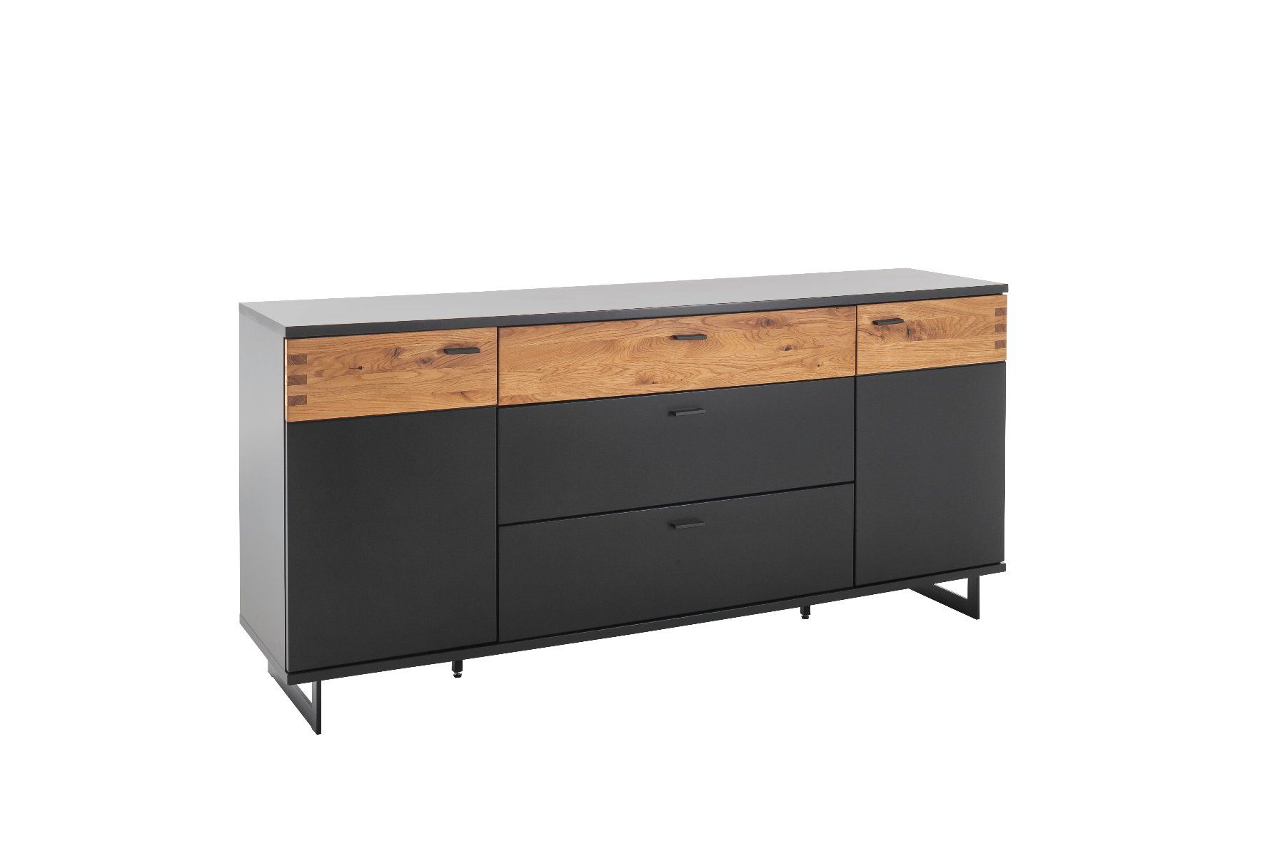 Cassettiere: Sideboard CESENA Wildeiche massiv schwarzgrau 180 cm – Nuovo e nell'imballaggio originale da Unterentfelden venduto da moebelrufli 1