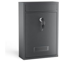WILTEC Briefkasten Schwarz V10 / 2 Schlüssel (26061141)