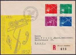 1952, Satz-FDC Nr. 309-312, illustriert
